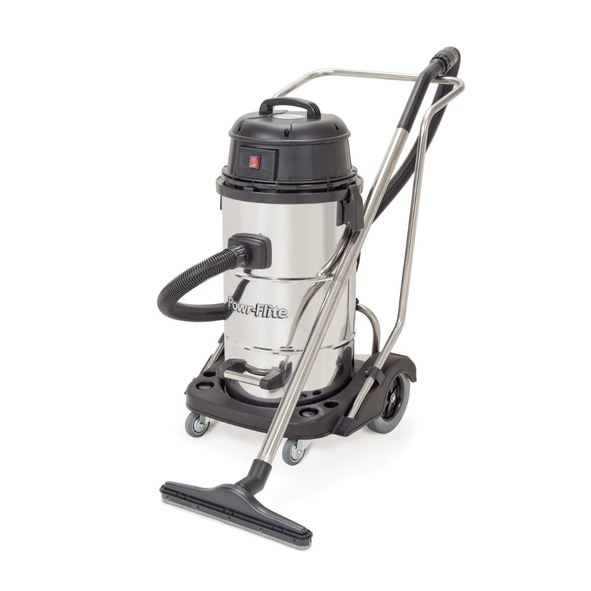 Powr-Flite PF53 floor tool on the end of the stainless steel wand
