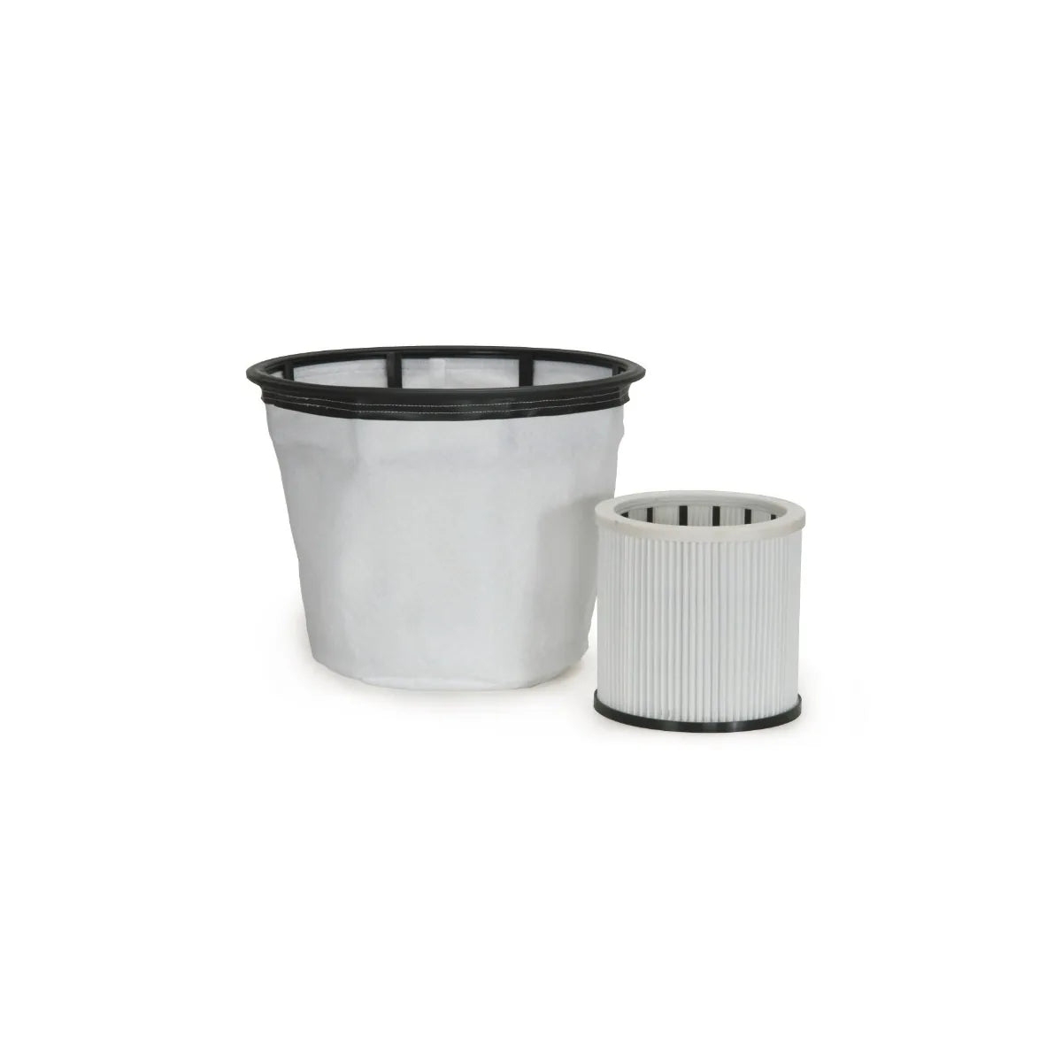PF54 filters: washable cloth filter basket and pleated paper cartridge