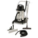 Powr-Flite PF55 20 gallon stainless steel wet dry vacuum with hose, wand and floor tools, front view