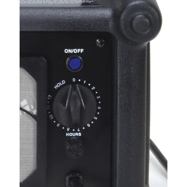 Powr-Flite Powr-Zone on/off light and 0 to 12 hour timer dial, close-up