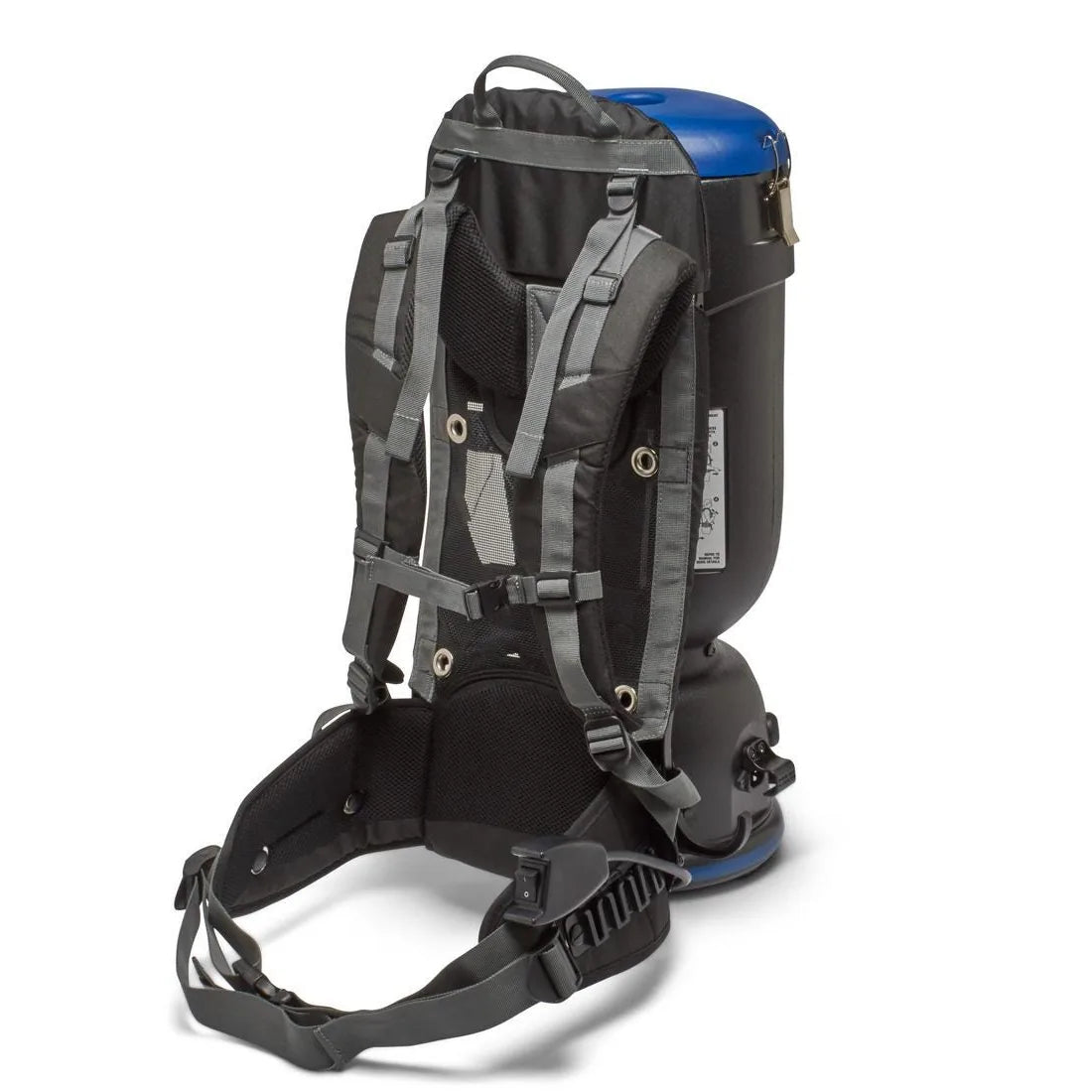 Rear view of the Premium Comfort Pro BP10P harness with mesh back panel, shoulder straps and padded hip belt