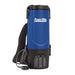 Pro-Lite BP4S backpack vacuum from a front angle, with the power cord at the base