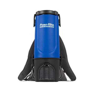 Powr-Flite Pro-Lite BP4S 4 quart backpack vacuum, front view