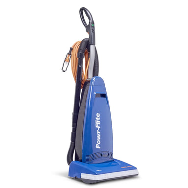 Powr-Flite Rigel Pro PV100-W14-U commercial upright vacuum, front view