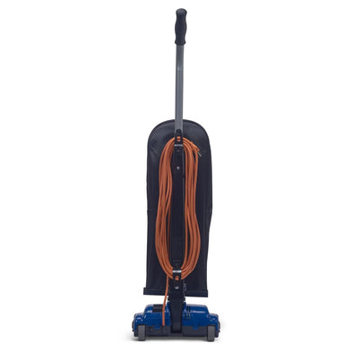 Powr-Flite Solar upright vacuum, rear view of the outer cloth bag