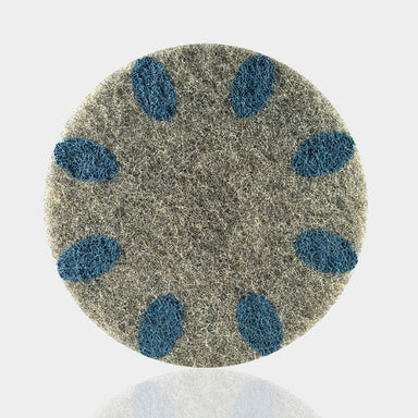 Orbot StoneFlash step 1 pad for deep scratches, round pad viewed from above