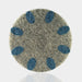 Orbot StoneFlash step 1 pad for deep scratches, round pad viewed from above