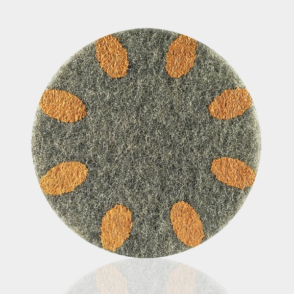 Orbot StoneFlash step 3 pad for light scratches and honing, round pad viewed from above