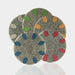 Orbot StoneFlash stone restoration pad kit, steps 1 through 5 shown side by side