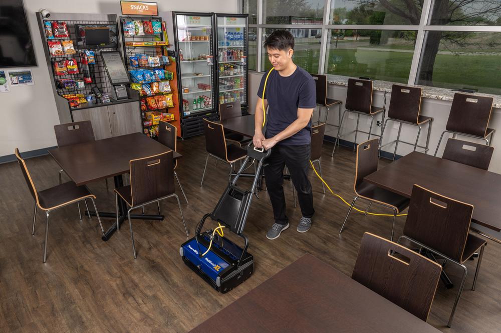 Powr-Flite Multiwash Being Operated in a Restaurant