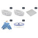 Therma-Kleen Therma-Steem kit refill with microfiber cloths, terry towels, gloves and safety glasses