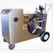 Therma-Steem Industrial XL Series side view with the steam flow knob, 25-foot stainless steam hose on its reel and the trigger gun