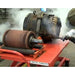 Dry vapor steam cleaning an electric motor rotor and housing on a lift table