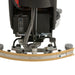 Close-up of the Tornado BD 20/11LT traction-drive walk-behind scrubber rear squeegee