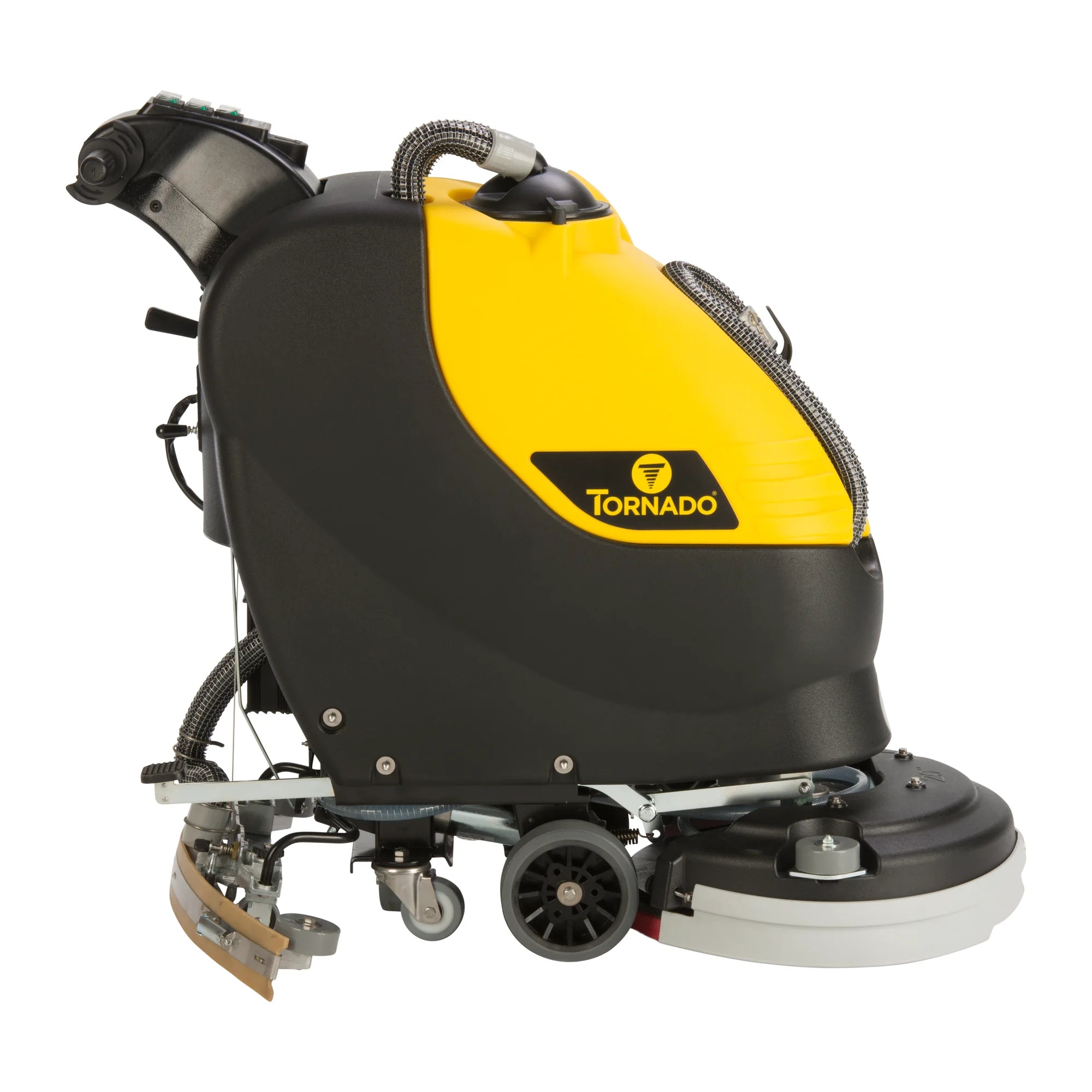 Tornado BD 20/11LT traction-drive walk-behind scrubber, left side view