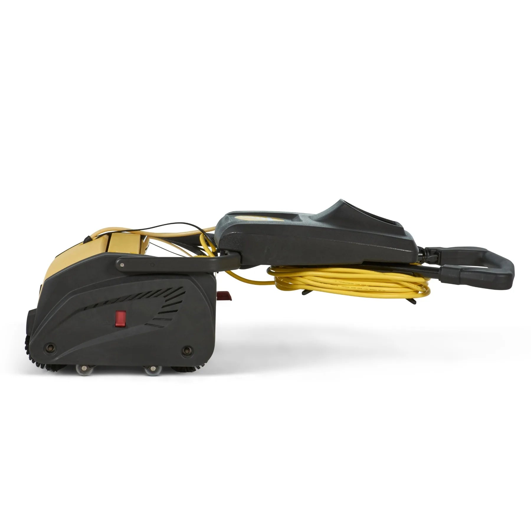 Tornado Vortex 13 CRB scrubber with handle folded down for storage or transport