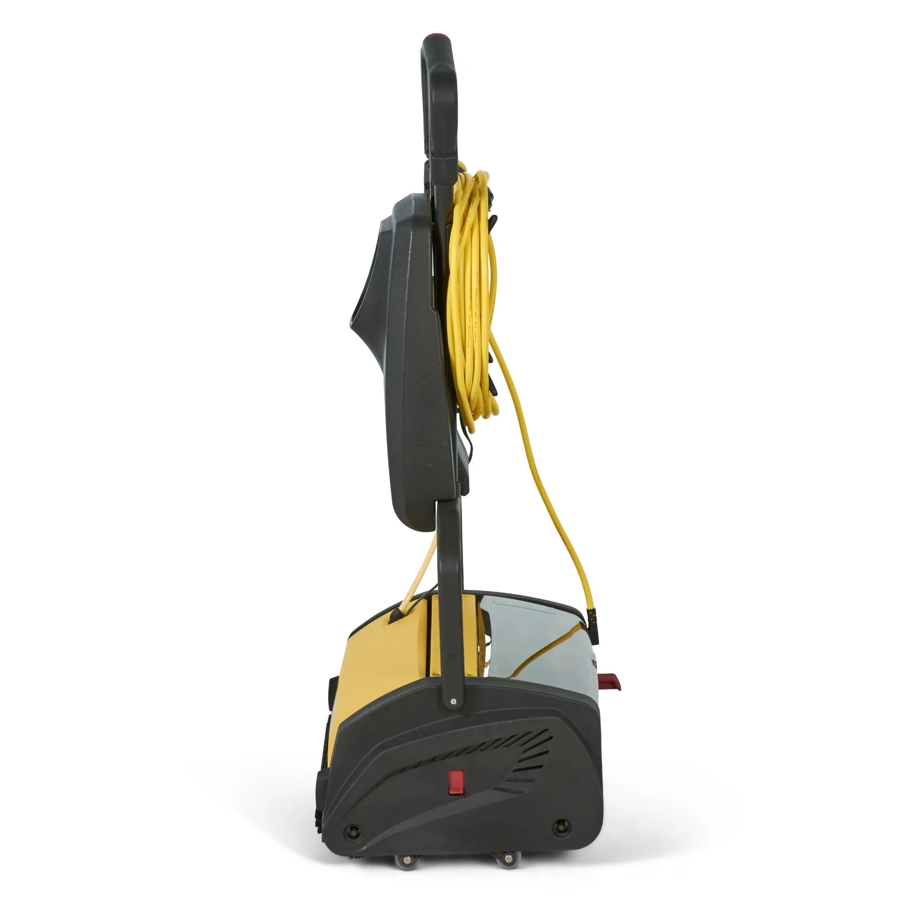Tornado Vortex 18 CRB scrubber upright left side view showing compact low-profile body.