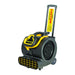 Tornado Windshear 3200 Safety floor dryer with its extendable handle raised and the yellow caution sleeve fitted